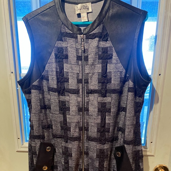 Joseph Ribhoff zip grey/black vest ladies size 16 - Picture 1 of 7
